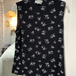Vintage boat neck floral top
